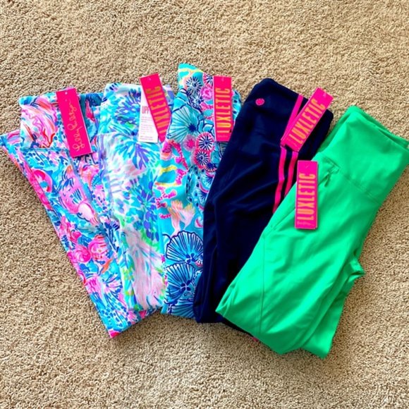 *SOLD!* NWT Lilly Pulitzer High Rise Leggings Weekender Leggings Crop Shell oF - Picture 7 of 12